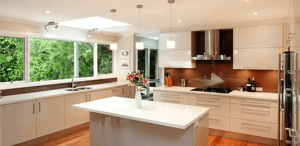 Kitchen cabinet refacing and remodel results in a modern kitchen in Orange, CA