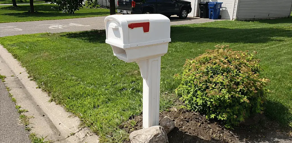 Mailbox installation for a residential curbside mailbox in Orange, CA